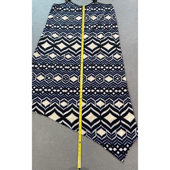 Lane Bryant 18 20 Dress Sleeveless Asymmetrical Hem Blue Chiffon - Picture 5 of 8